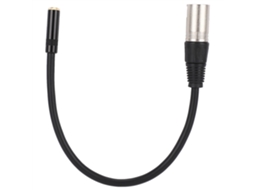 Cabo Adaptador De Áudio 3.5mm Fêmea Para Xlr Macho Com Cobre Sem Oxigênio E Doble Blindagem 30cm