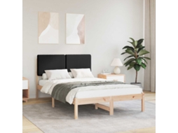 Vidaxl Estrutura De Cama Com Cabeceira Estofada Preto 120 X 190 Cm