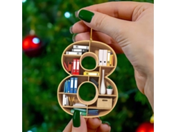 Ornamentos De Árvore De Natal Tema Livro Digital