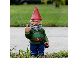 Gnomo de Jardim de Dedo Médio de 15 Cm Estátua Gnomos Go Away Enfeites Engraçados para Gramados de Jardim Decorações Internas Ou Externas