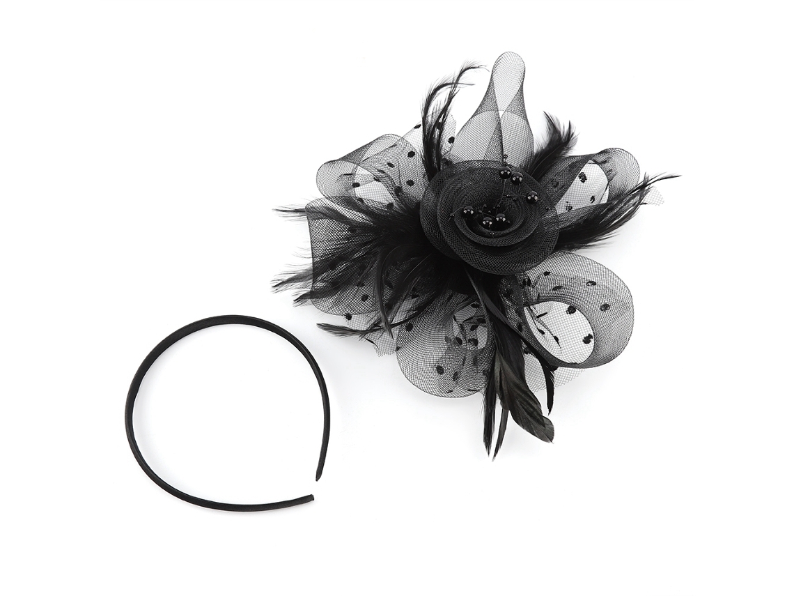 Chapéu Feminino Laxiscreed Com Detalhes Florais E Penas, Acessório Versátil Para Cabelo