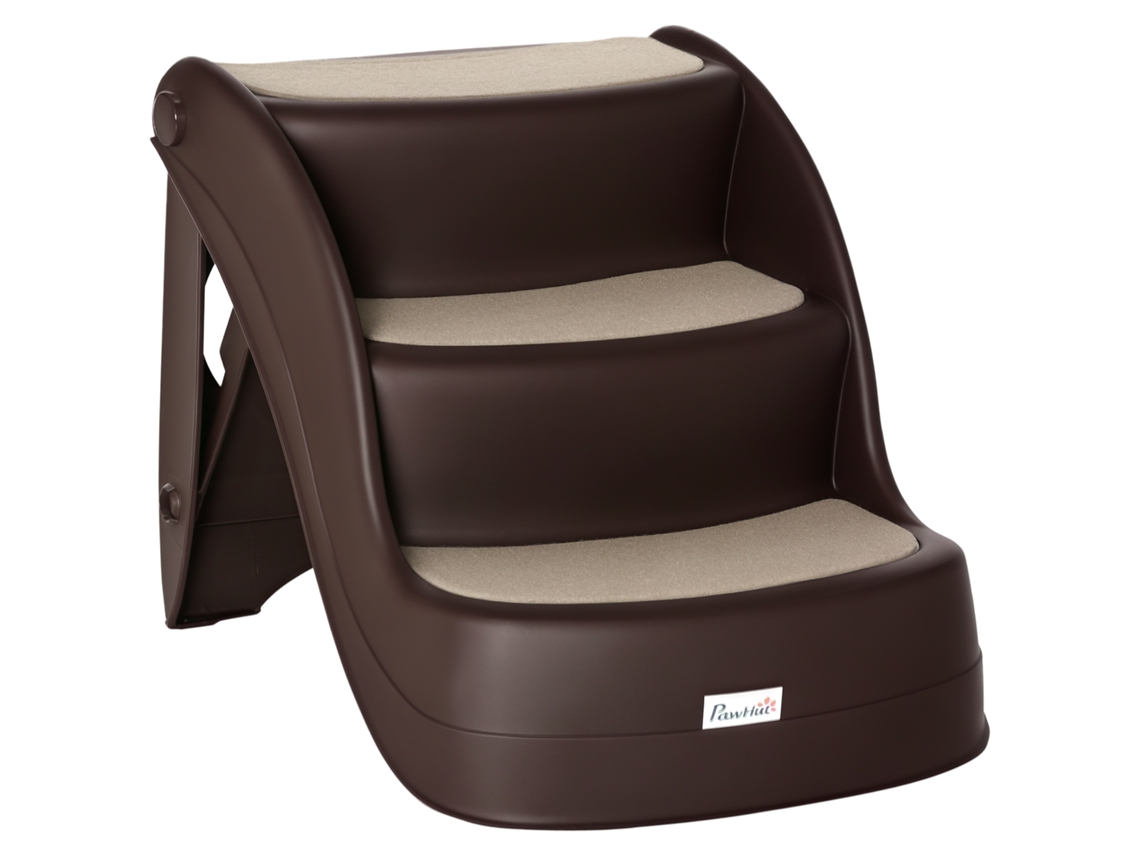 Escada dobrável com 3 degraus antiderrapantes, para pets, 43x49,5x111cm S/MARCA