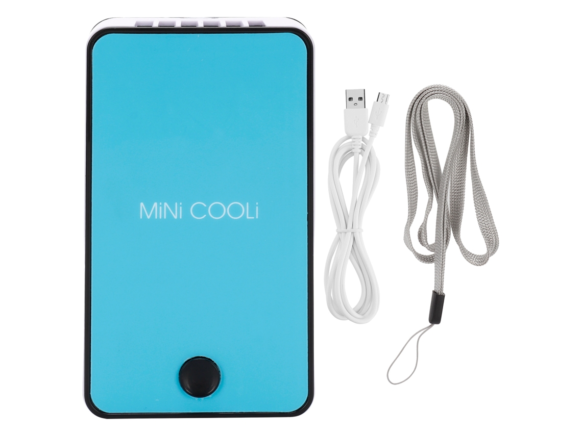 Ventilador Sem Lâmina Portátil Secador de Cílios Adesivos Mini Ar Condicionado Usb Azul | S/MARCA