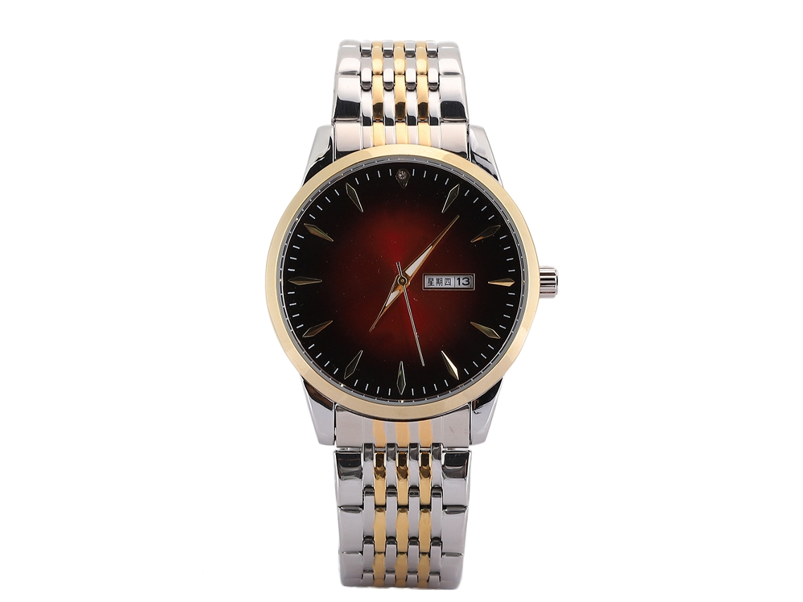 Relógio de Pulso Masculino Fashion Impermeável Quartzo Estilo Simples com Duplo Calendário