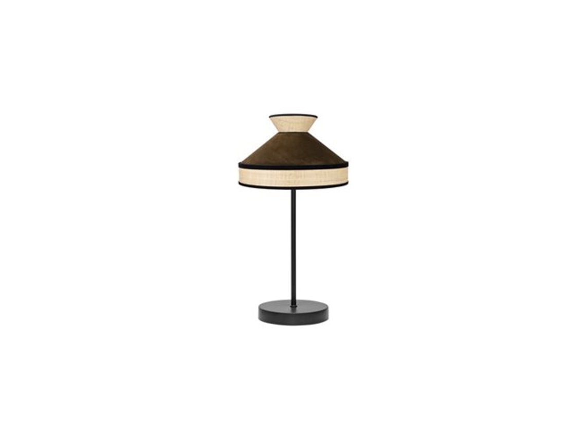 Fabrizio Lâmpada De Mesa 1xe14 Natural/marrom 45x20x20 Cm Fabrilamp