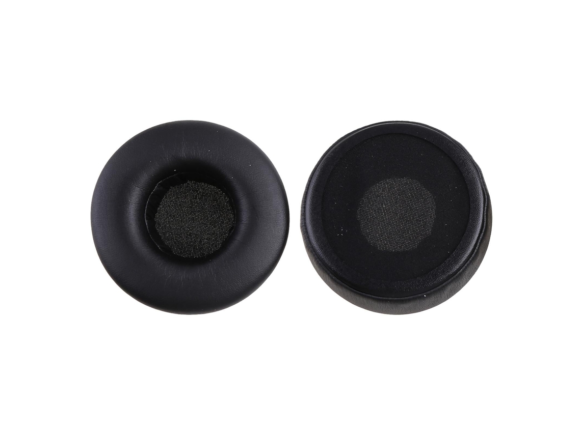 Almofadas Auriculares De Substituição Para Vibração Positiva 2 Pares Em Proteína Pele Com Isolamento De Ruído Preto Lurelia