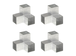 Post Connector, Post Connectors Vidaxl Prateado Metal (101 X 101 Mm)
