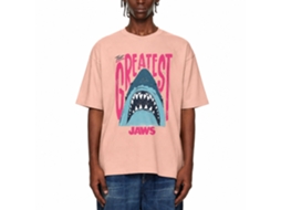 Rockinstone Jaws Movie The Greatest Solid Peach Adult T-shirt Size:xxl