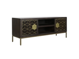 Móvel de TV DKD Home Decor 140 x 40 x 55 cm Metal Preto Acácia