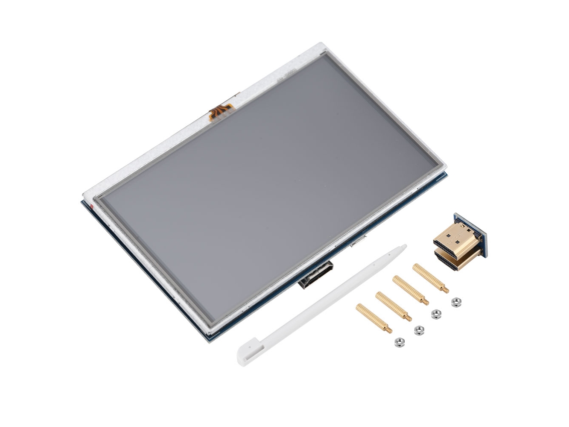 Monitor Lcd De 5" Com Laxiscreed, Tela Resistiva E Resolução 800x480 Para Aplicações Industriais