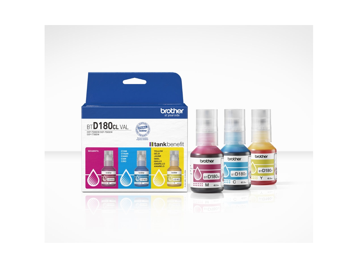 Tinteiro De Tinta Original Brother Btd180clval (multicolor Brother)