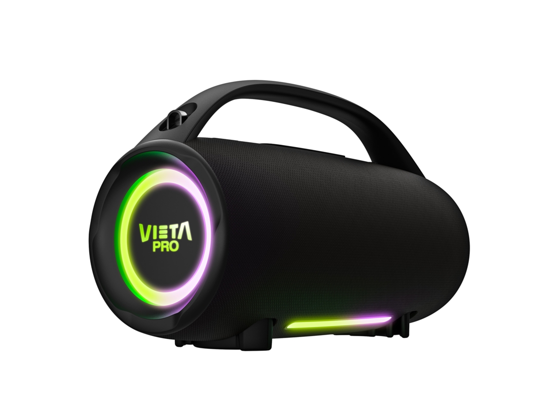 Coluna Bluetooth VIETA Pro Mini Thunder 2 (100 W - Autonomia: 15 h - Preto)