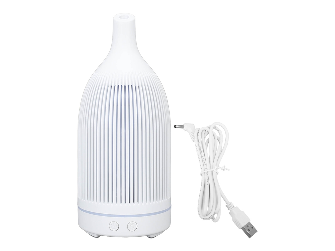 Difusor de Aromaterapia 200ml com Luz Colorida Mini Humidificador Usb Branco