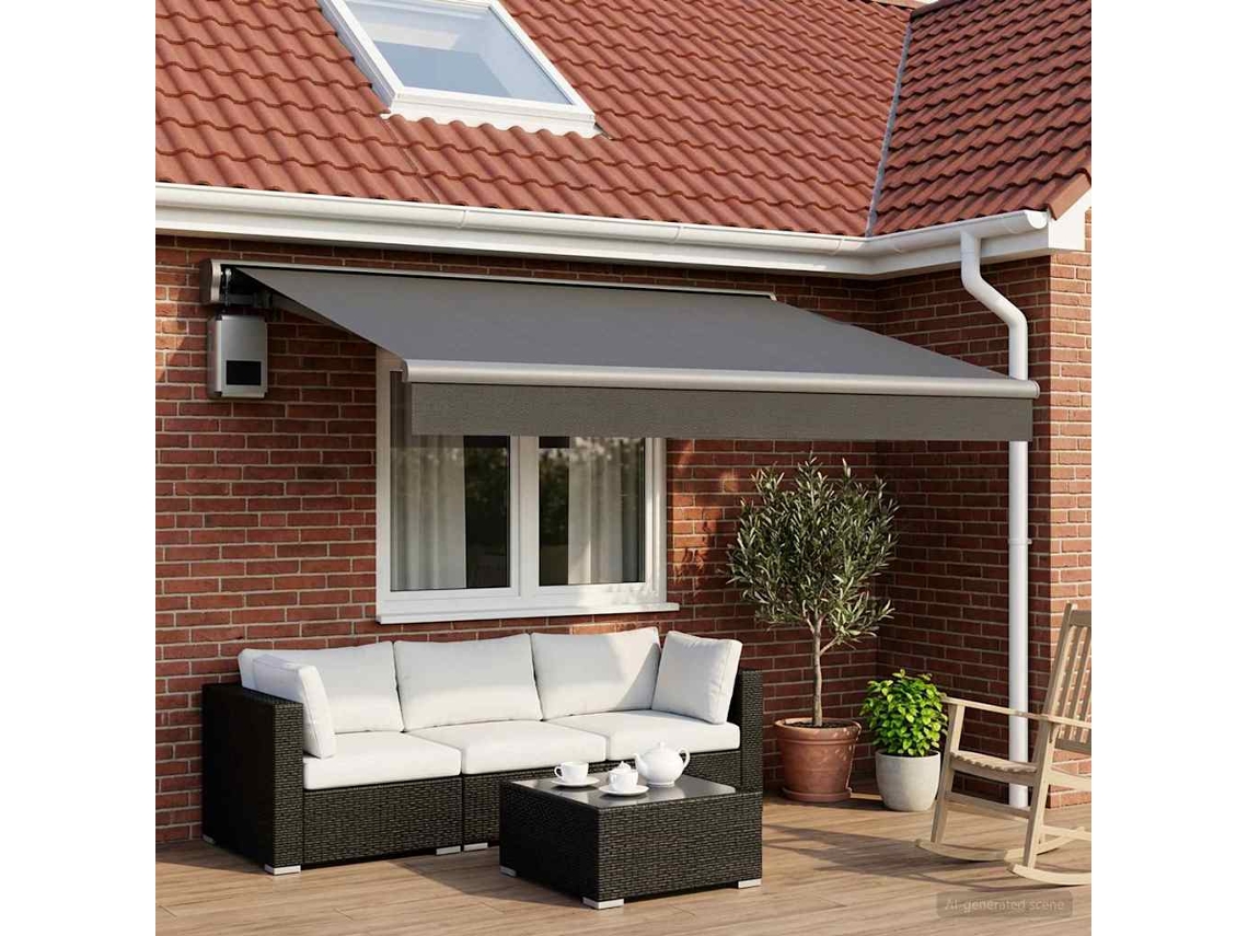 Vidaxl Tecido De Substituição Para Toldo Antracite 500 × 300 Cm