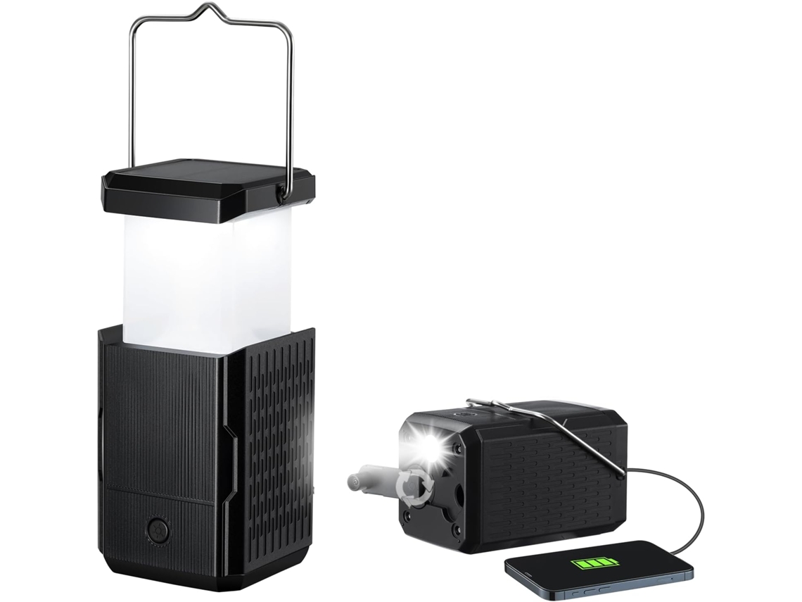 Lanterna De Acampamento Recarregável, Manivela E Lâmpadas Solares Com Saída Usb, Lâmpadas De Barraca Para Acampamento, Lâmpada De Aquaforge