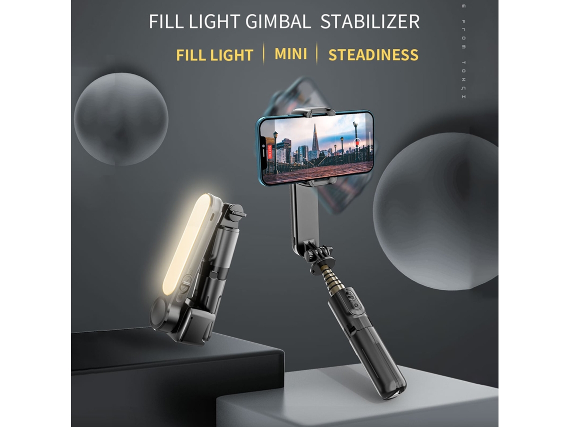 2026 trepied de Escritorio Estable Y Estabilizador Gimbal, Palo Selfie Plegable 86cm Ajustable Con Clip para Teléfono Móvil