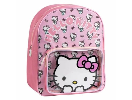 Mochila Escolar Hello Kitty Cor De Rosa