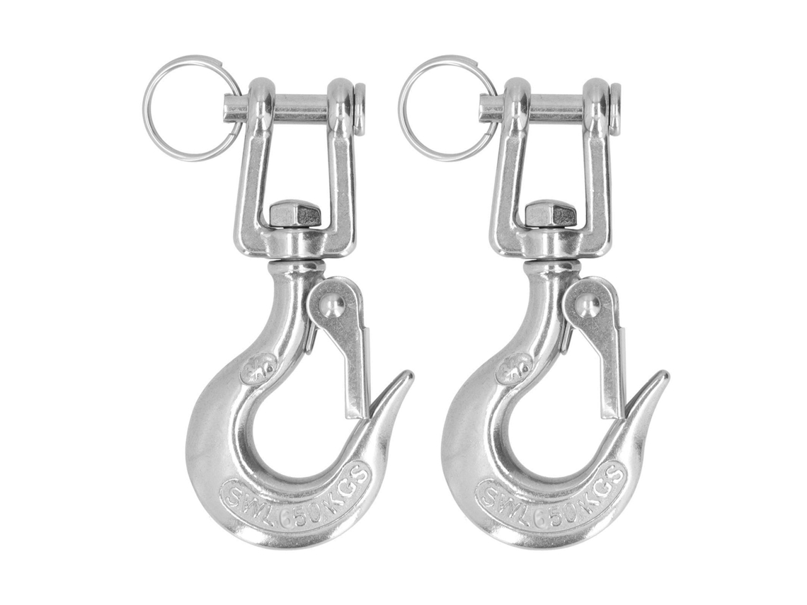 2 Piezas Engranaje De Cadena De Elevación Clevis Acero Inoxidable 304 Con Pestillo De Seguridad 5/16 650kg