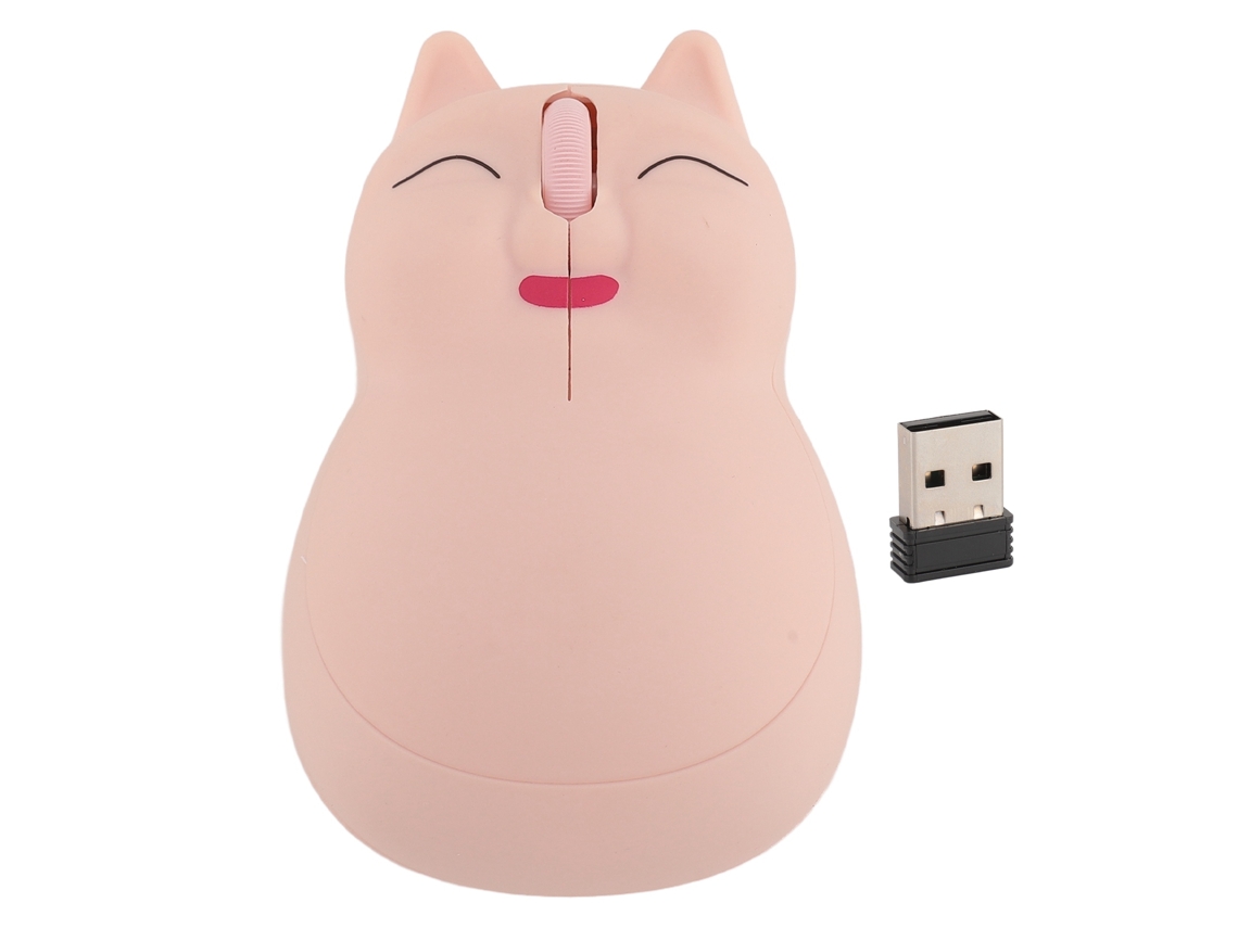 Rato Óptico Sem Fio Cartoon Cat