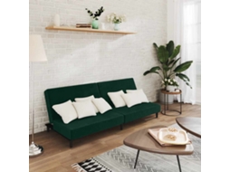 Vidaxl Sofá-cama De 2 Lugares Veludo Verde-escuro