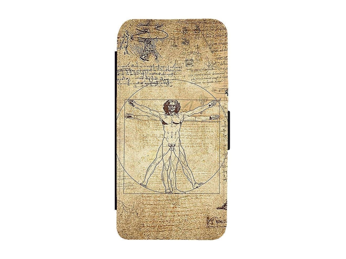 Capa Flip Para Iphone 17 Com O Homem Vitruviano