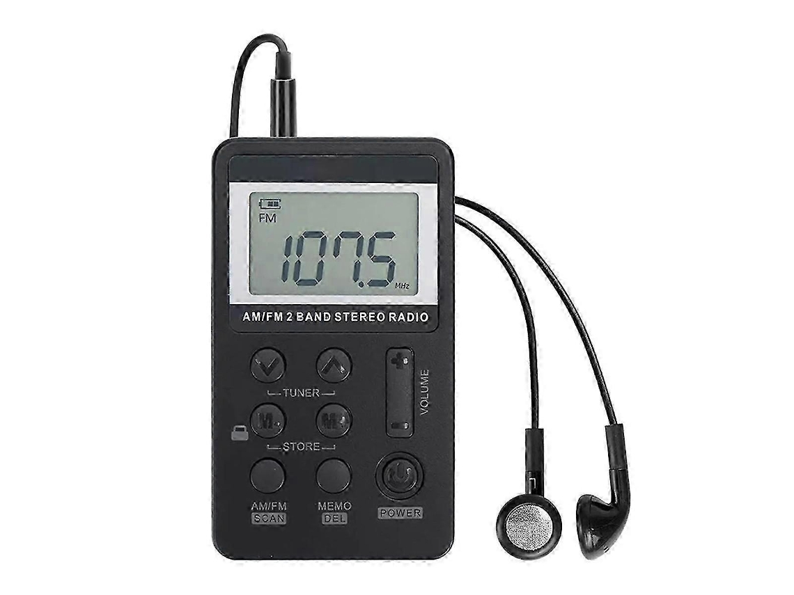 Rádio Portátil Fm/am Estéreo De Banda Dupla Digital Mini Receptor De Rádio Portátil Com Display Lcd Recarregável Olysi Shop