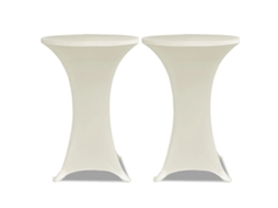 Maison Exclusive - Toalha De Mesa Elástica Ø80, Creme / 2 Peças