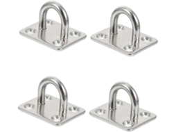 Aboofan Conjunto De 4 Suportes Teto Em Aço Inoxidável Com Placas Quadr