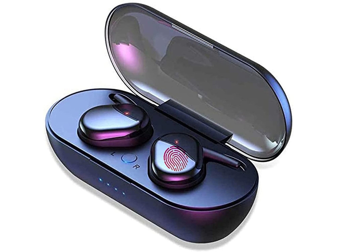 Fones Bluetooth 5.0 Tws Ipx7 24h Controle Toque Emparelhamento Automático Preto