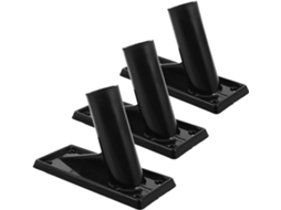 Kit de 3 Suportes de Parede Kichouse para Mastros de Bandeira para Montagem em Varandas Suporte Lateral para Mastro CHABERLU