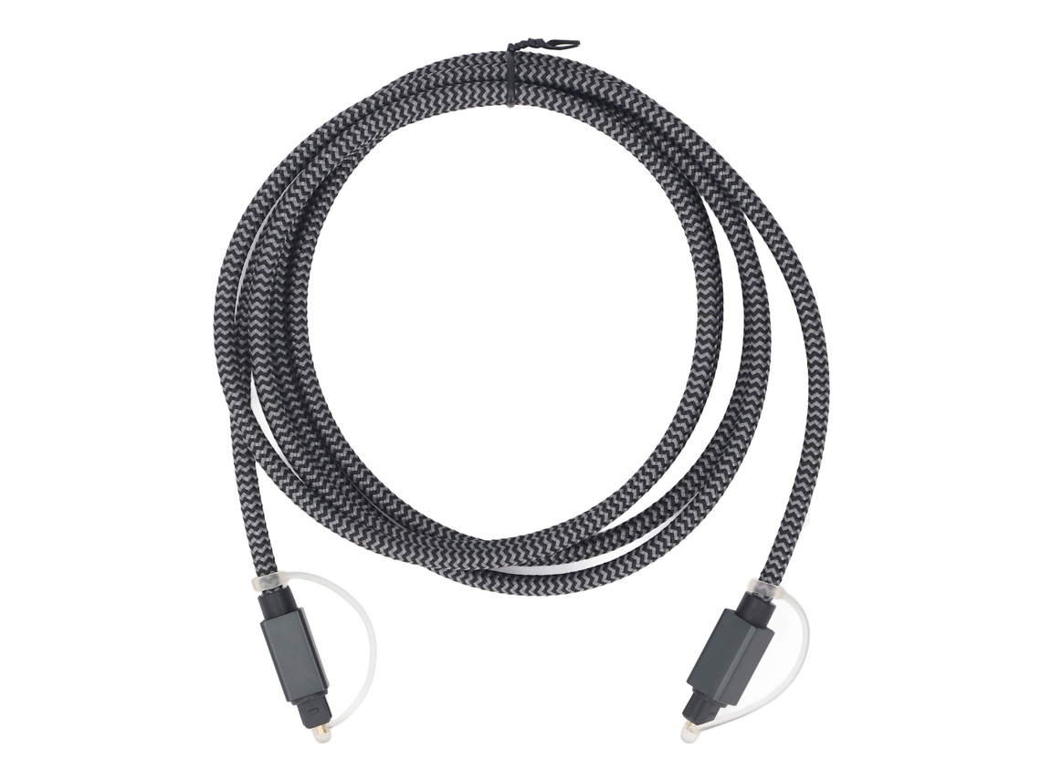 2026zentro-cabo Óptico Digital Audível Spdif Com Porta Quadrada Conexão Fibra Óptica Para Soundbar Tv Alto-falante 1,8 Metro