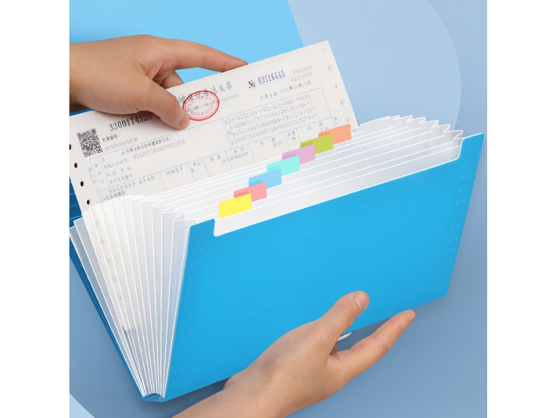 2026 organizador de Documentos Accordion B6 com 13 Bolsos Capa Impermeável para Escola Escritório Lar