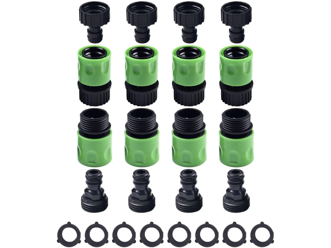 Conjunto De 16 Conectores Plástico Macho/fêmea Para Mangueira Jardim