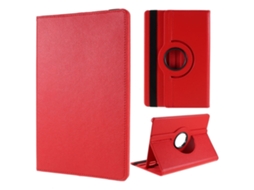 Capa Para Tablet Samsung Galaxy Tab S9/s8 Com Suporte Giratório, Vermelha Com Elástico