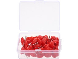 Zerodeko Conjunto De 50-tachinhas Vermelhas Em Formato Coração Plástico Para Quadros Cortiça E Paredes, Decorativas E