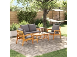 Vidaxl Conjunto Bistro 4 Unid. Castanho Madeira Sólida De Acácia