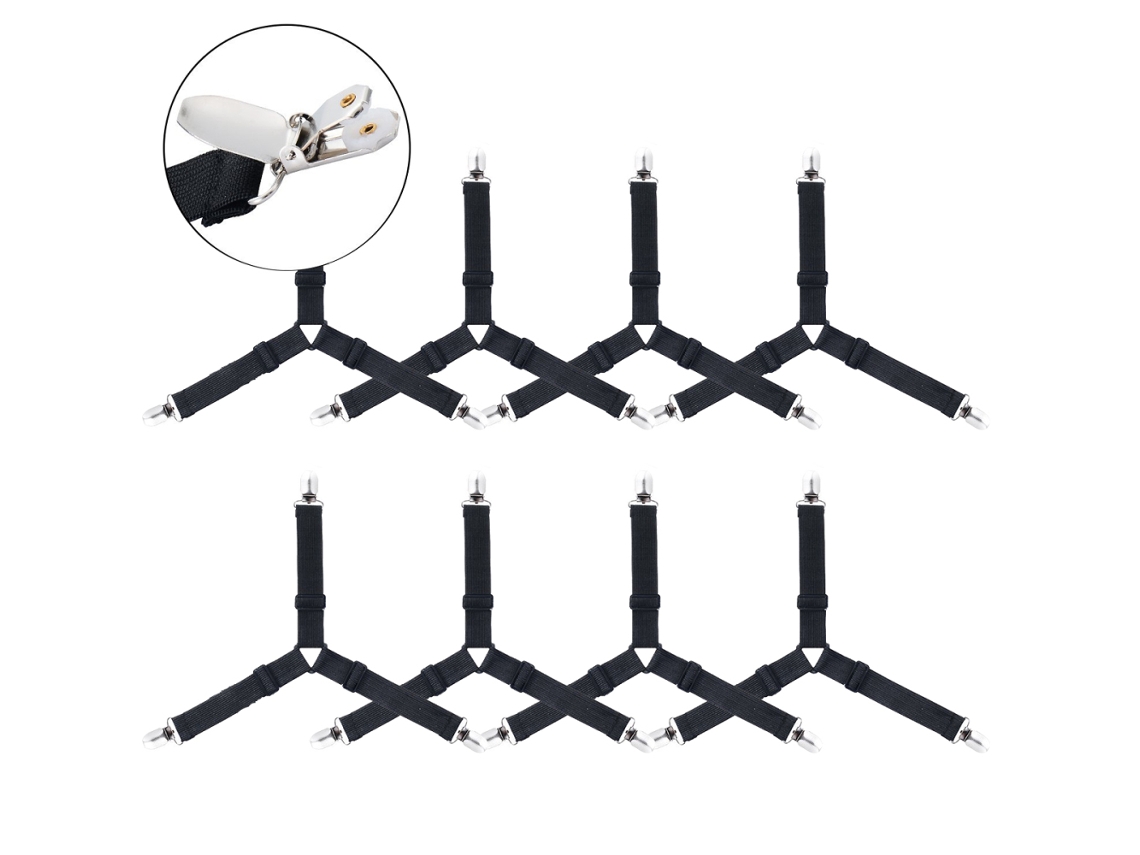 Lurelia Suportes Para Lençol Elástico Triângulo Resistente Colcha Colchão Cama Metal Borracha