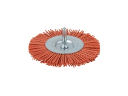 Wolfcraft 8477000 - 1 Escova de nylon, cor vermelha, haste 6 mm