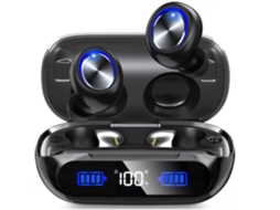 Fones Sem Fio Bluetooth 180h, Deep Bass, Cancelamento de Ruído, IPX8 para Esporte e Trabalho Preto JIAPEI
