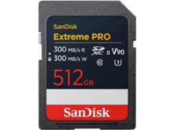 Cartão De Memória Sandisk Extreme Pro 512gb Uhs Ii V90 Velocidade De Leitura Rápida