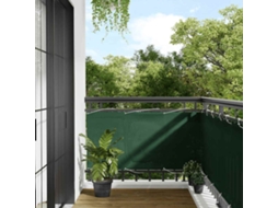 Vidaxl Tela De Varanda 75x1000 Cm 100% Poliéster Oxford Verde-escuro