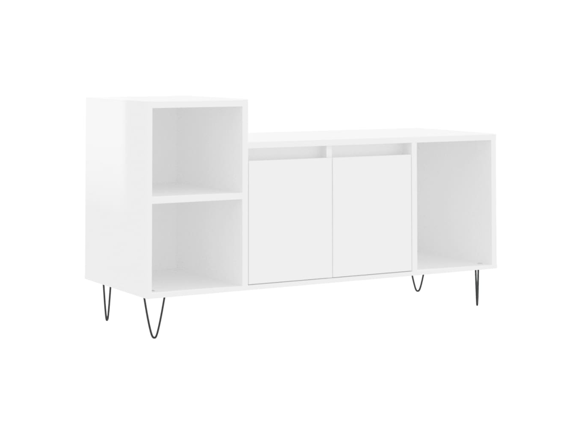 Móvel para Tv 100x35x55 cm Derivados de Madeira Branco Brilhante MAISON EXCLUSIVE