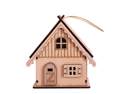 Laxiscreed Cabana De Madeira Com Iluminação Para Decoração Natal, Loja Ou Escritório