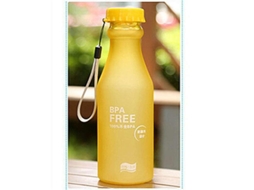 (laranja) Garrafa De Água Esportiva Portátil De 500ml Com Estampa De Letras E Design À Prova De Vazamentos
