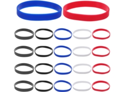 Hanabass Conjunto De 50-pulseiras Silicone Lisas, Elásticas E Impermeáveis, Em Cores Sólidas Escuras Para Adolescentes E