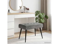 Vidaxl Banco Com Botões Estofados Cinzento-escuro 60 X 40 X 45 Cm