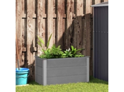 Vidaxl Canteiro Elevado Para Jardim Wpc 100x50x54 Cm Cinzento
