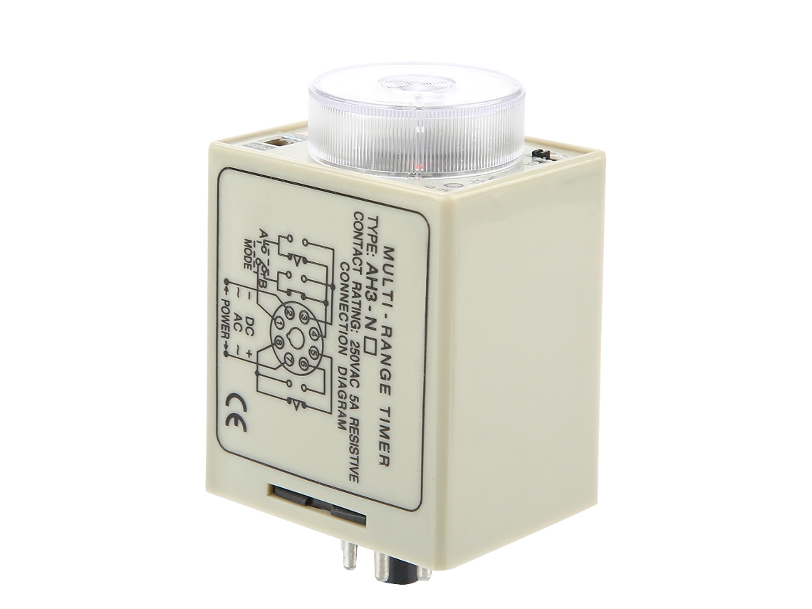 Relé De Atraso De Energia Ah3 Da Laxiscreed Ajustável De 3 Segundos A 30 Minutos Com Controle De Botão