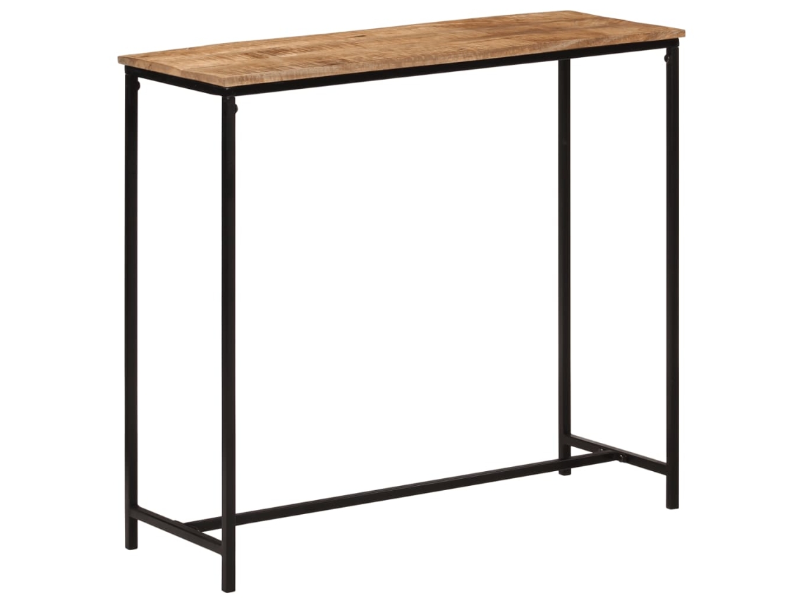 Vidaxl Mesa Consola 80x30x74 Cm Madeira De Mangueira Maciça E Ferro
