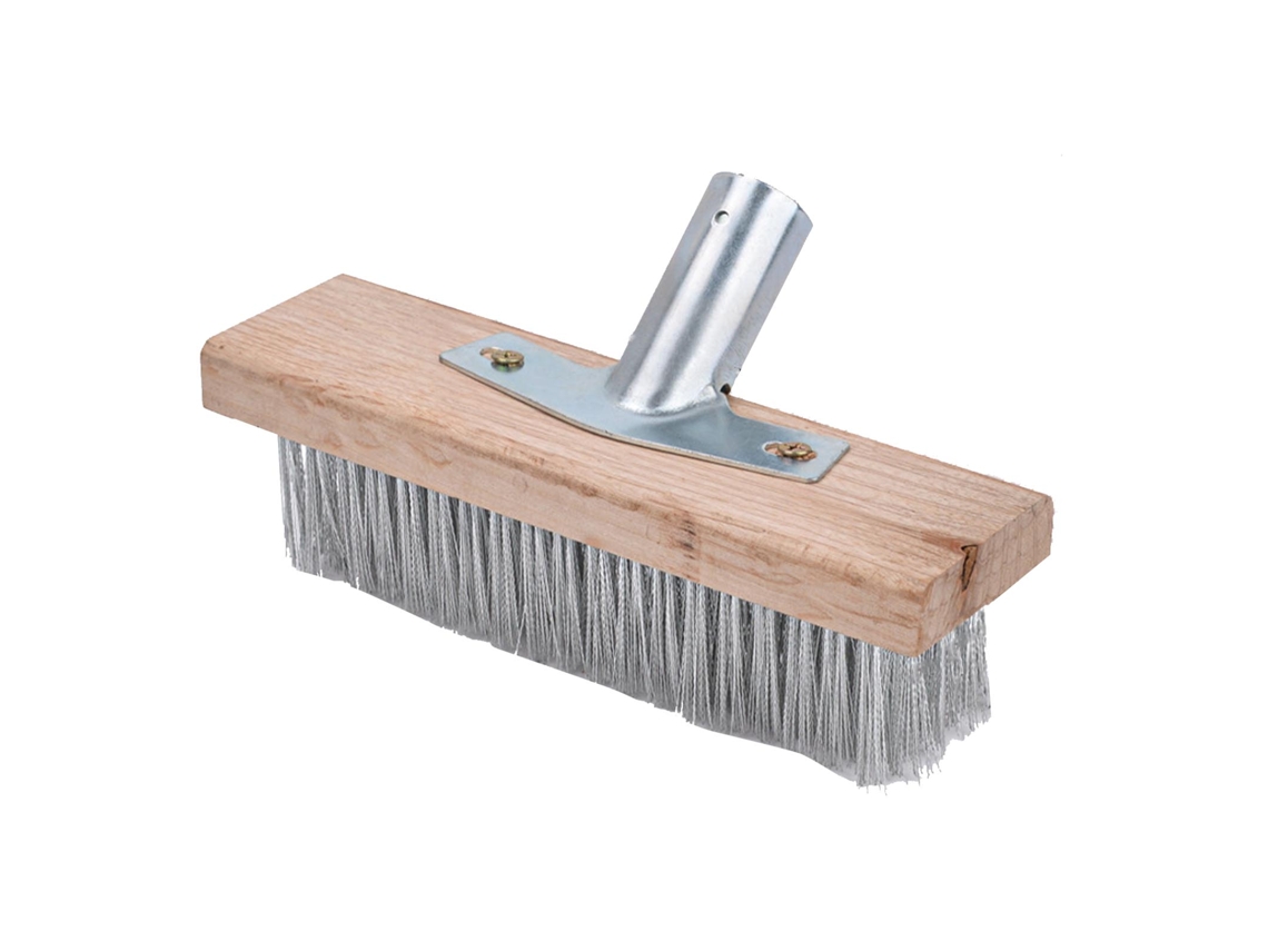 Escova de aço inoxidável de 50 cm para pisos ásperos e limpeza pesada.
